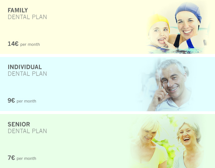 Dental plan for individuals, families and senior in Madrid Spain